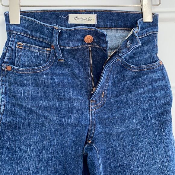 TALL Madewell Slim Straight Mid- Rise Stretch Jeans 23 Tall - Picture 6 of 13